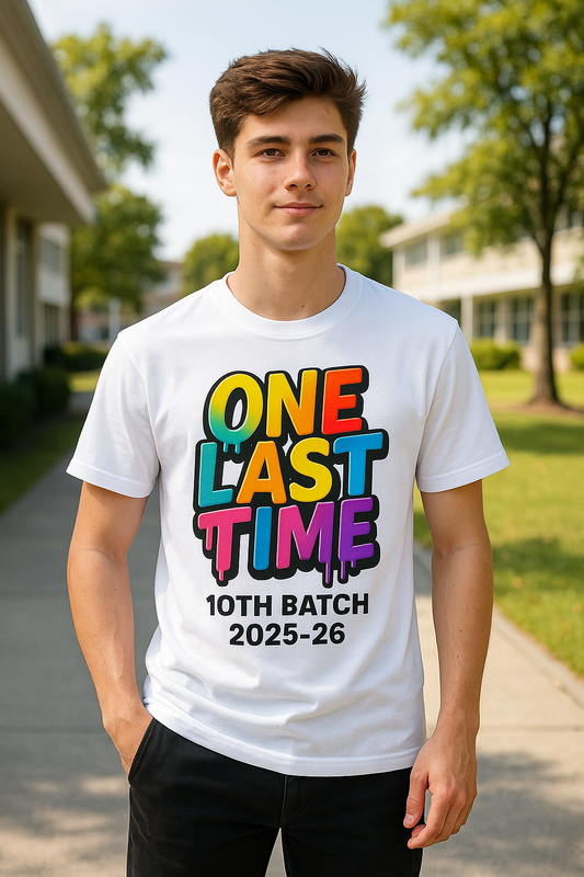 "ONE LAST TIME" Farewell Edition – 10th Batch 2025-26 T-Shirt