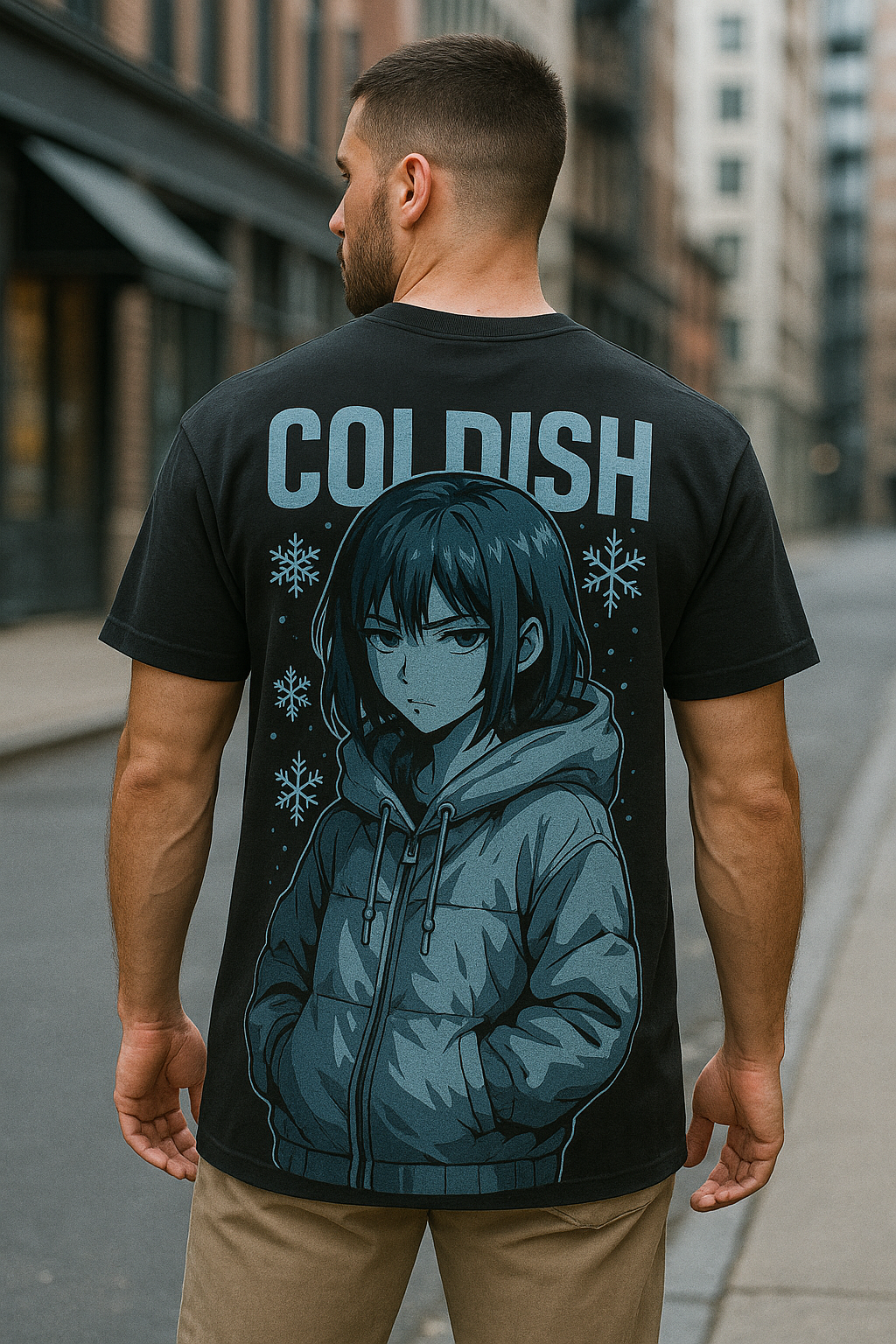 Coldish Anime Oversized Tee – Winter Streetwear Edition