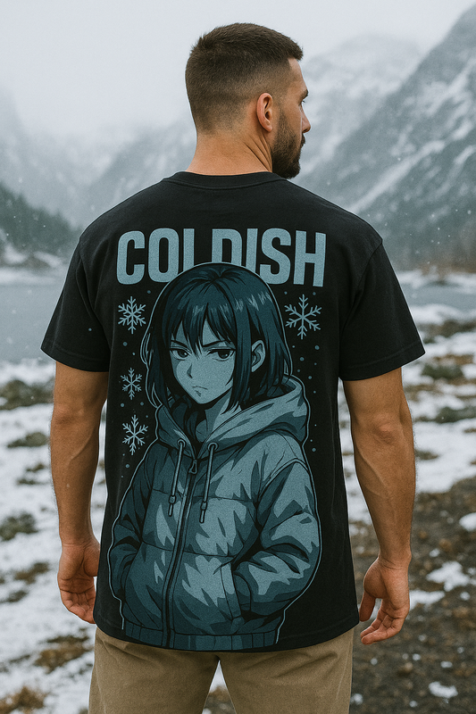 Coldish Anime Oversized Tee – Winter Streetwear Edition