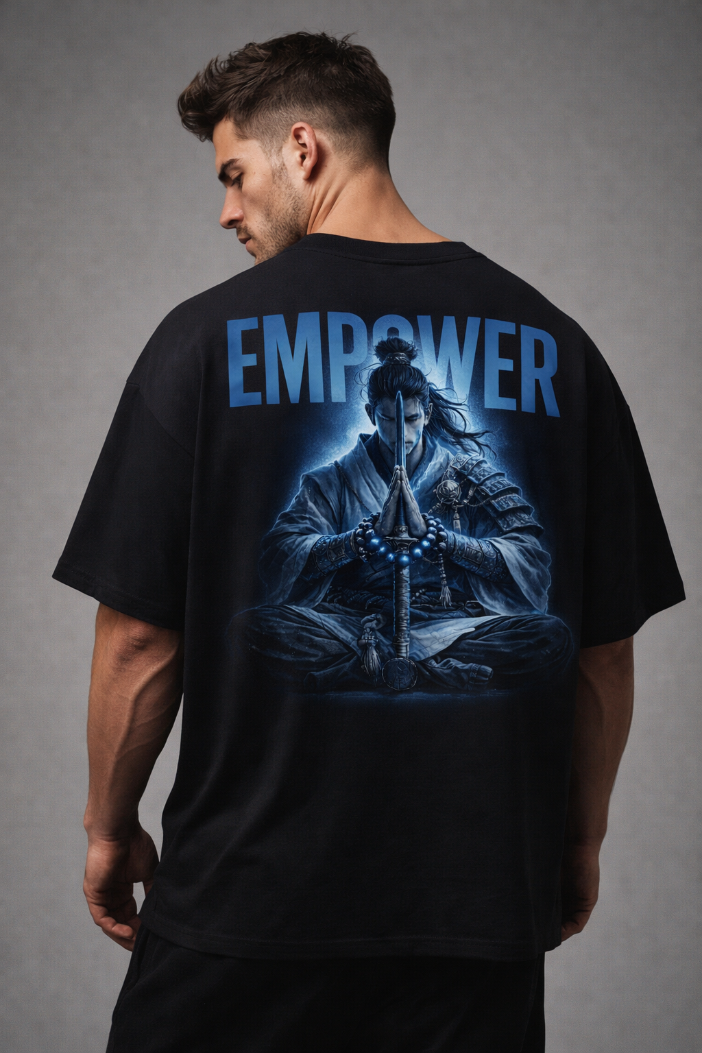“EMPOWER × PEACE” Oversized Graphic T-Shirt