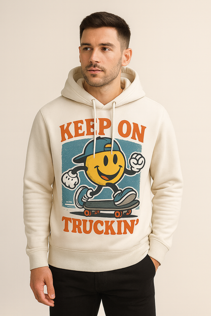 Retro Streetwear Skate Hoodie – Keep On Truckin
