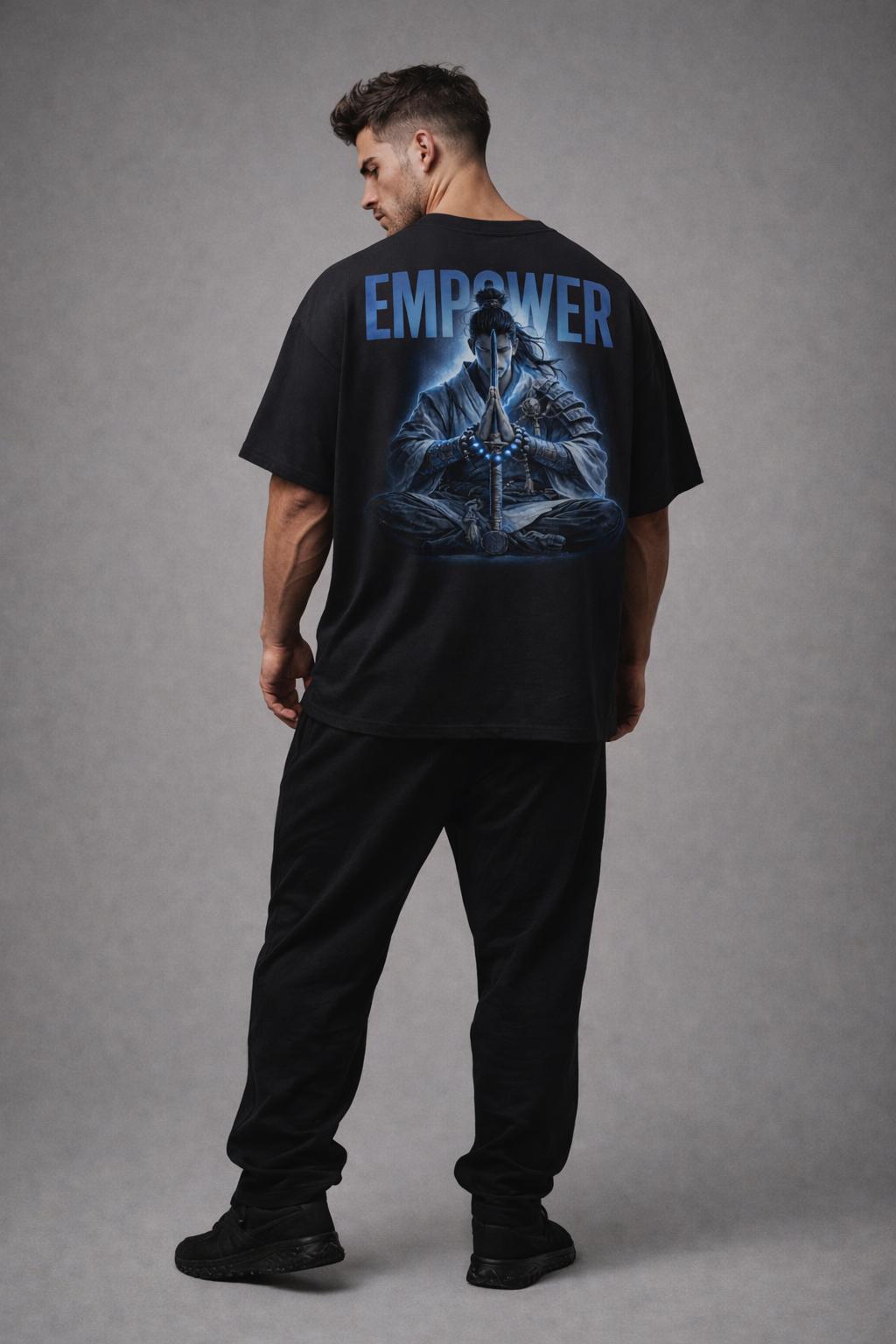 “EMPOWER × PEACE” Oversized Graphic T-Shirt