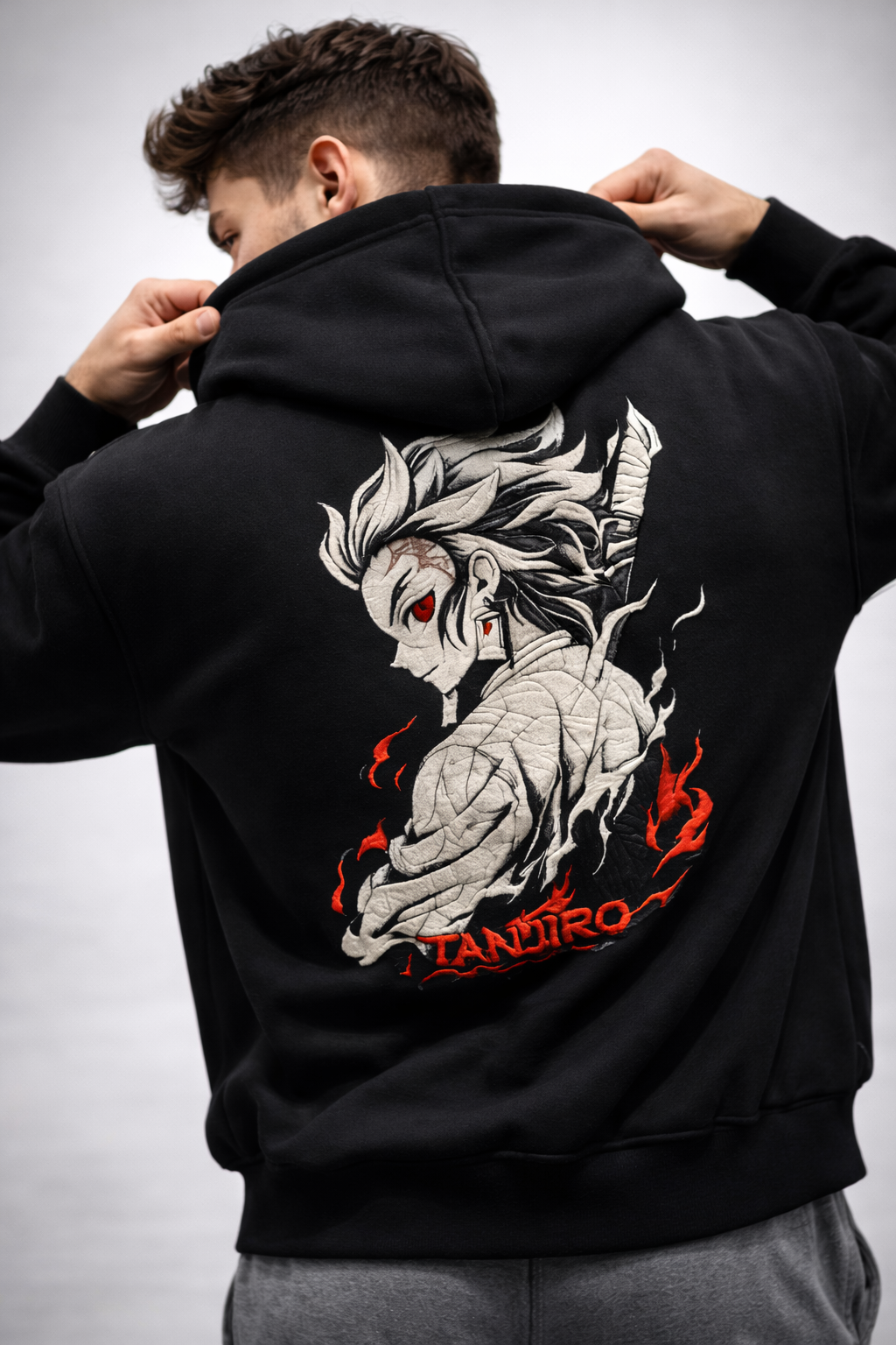 “I Am My Demon” Premium Anime Street Hoodie – Black Edition