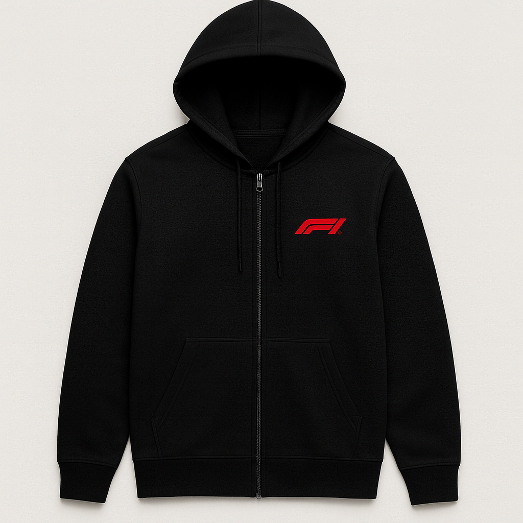 Ready For Race F1 Zipper Hoodie – Black | Premium Motorsport Streetwear