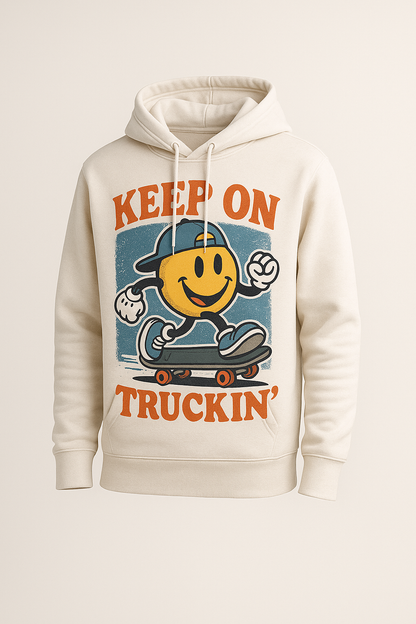 Retro Streetwear Skate Hoodie – Keep On Truckin