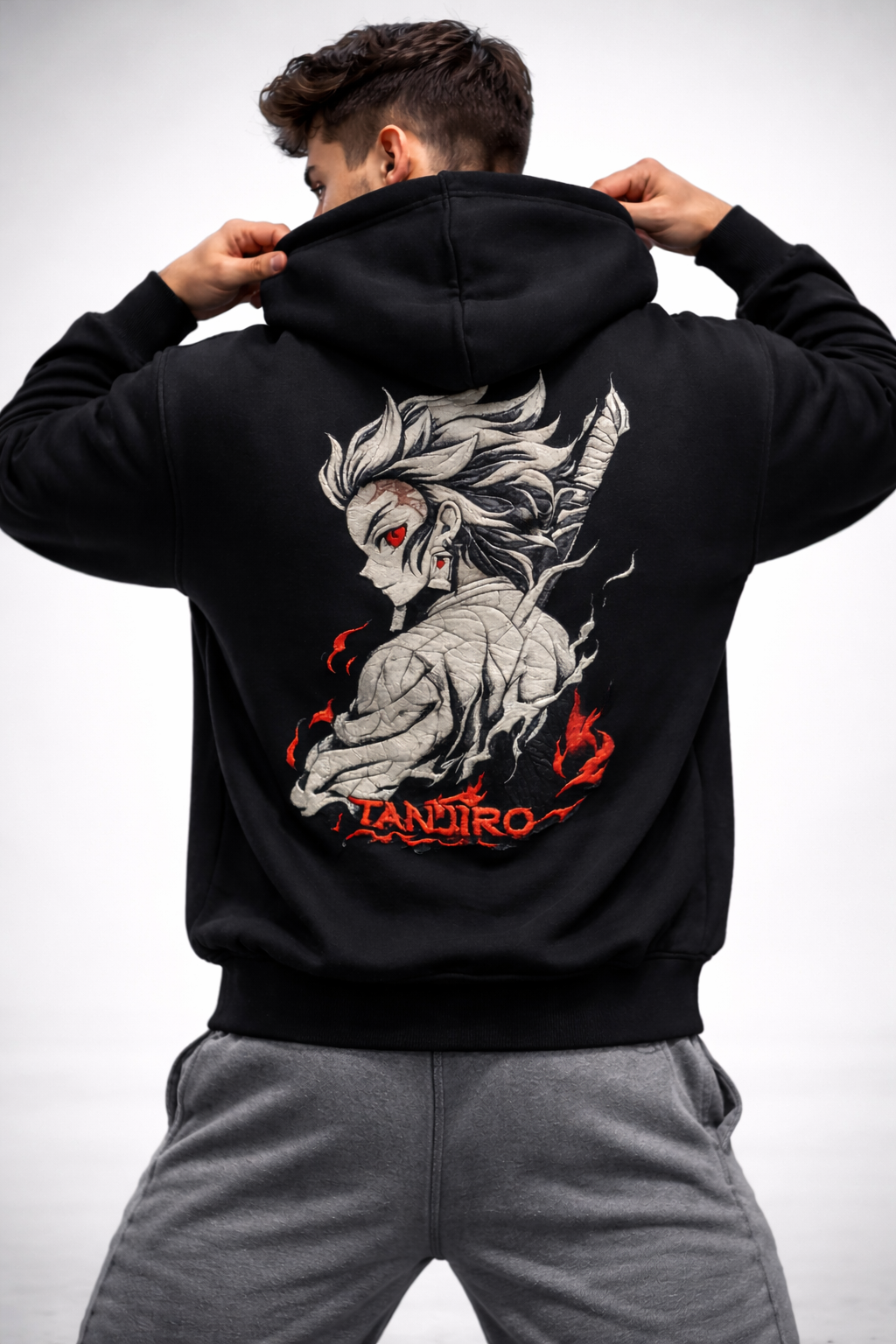 “I Am My Demon” Premium Anime Street Hoodie – Black Edition