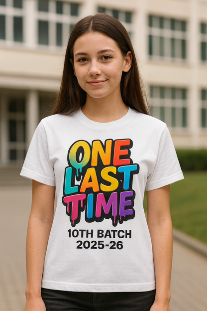 "ONE LAST TIME" Farewell Edition – 10th Batch 2025-26 T-Shirt