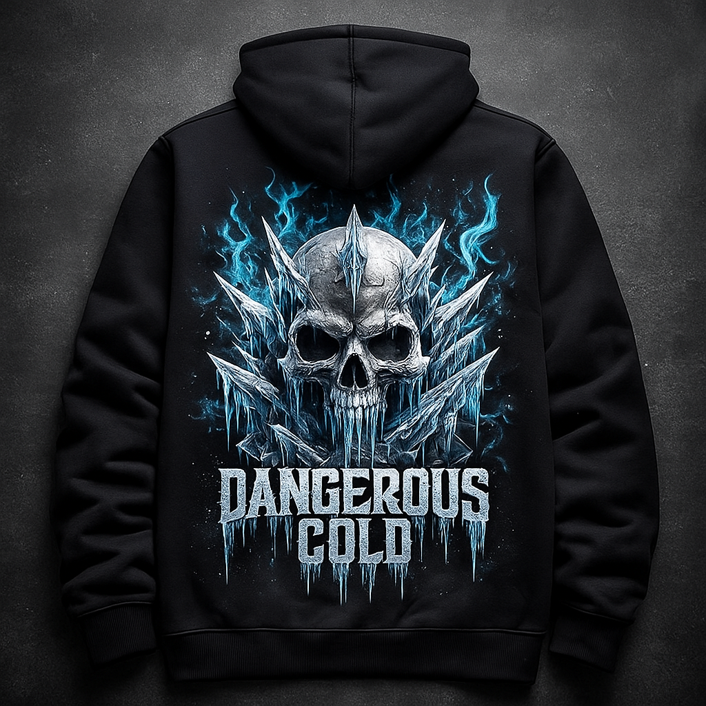Dangerous Cold – Frostbite Skull Premium Hoodie