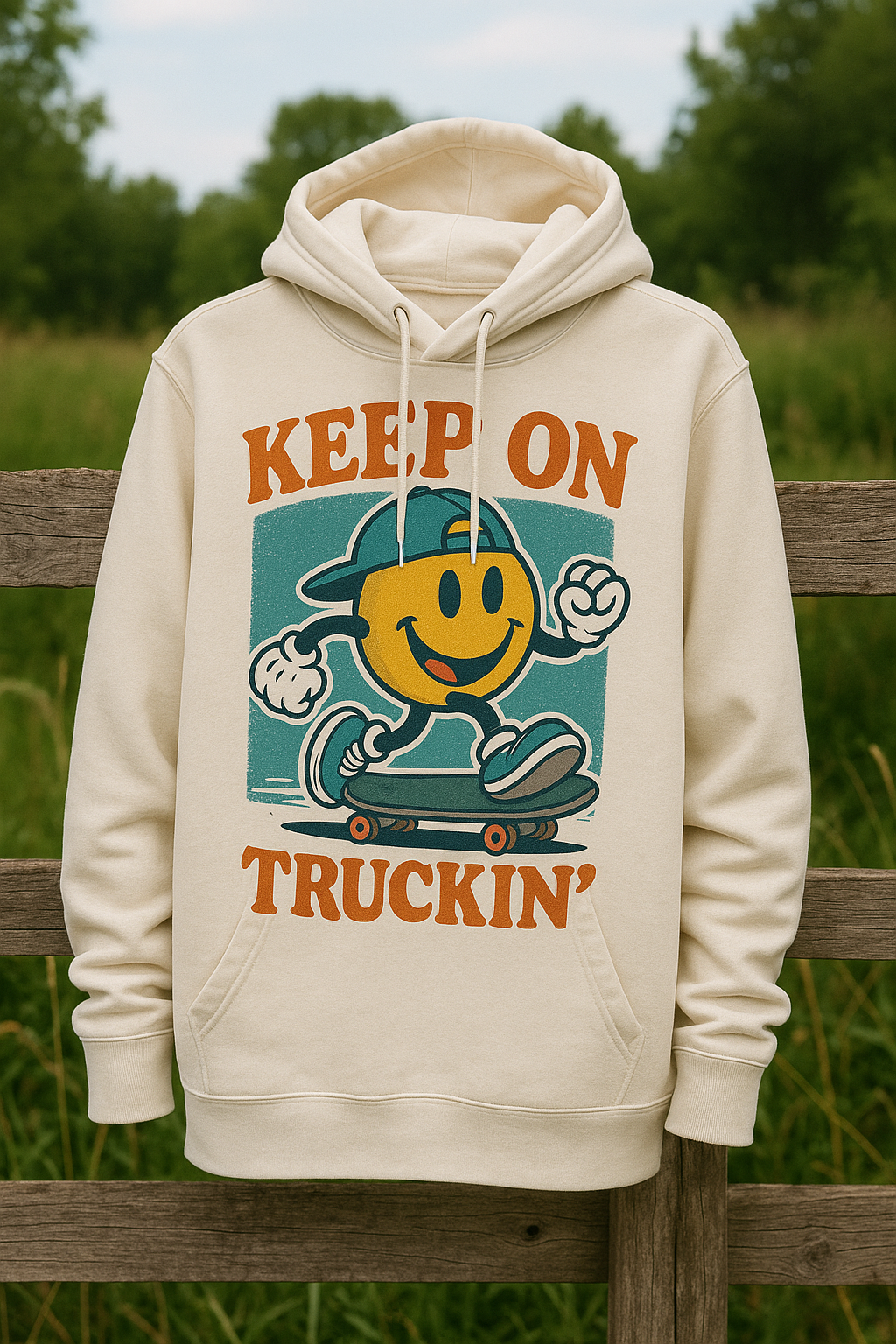 Retro Streetwear Skate Hoodie – Keep On Truckin