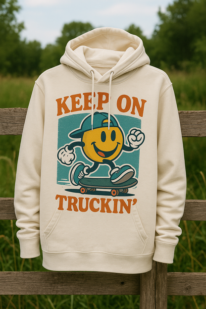 Retro Streetwear Skate Hoodie – Keep On Truckin